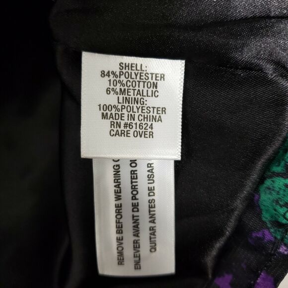 Laura Ashley Womens Jacket Size XL Multicolor Lightweight Zip Pockets Metallic - Picture 10 of 11